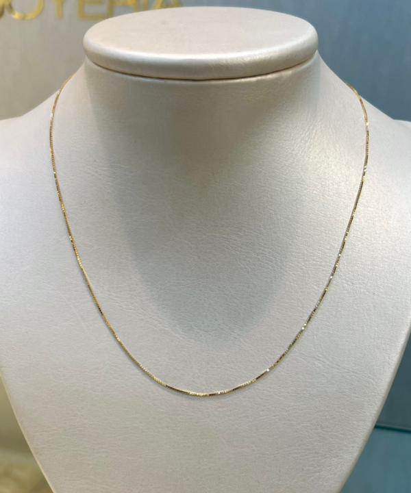 Cadena oro18k 750 tejido veneciana 45cm