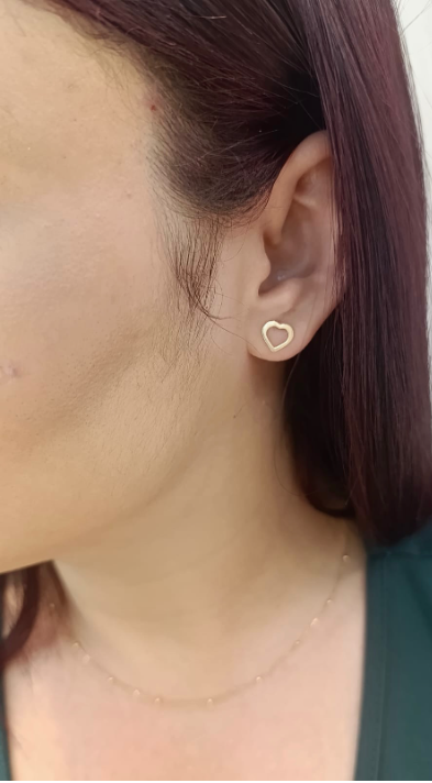 Topos en or 18k silueta corazón