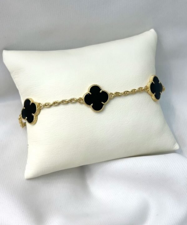 Pulsera en Oro 18k diseño Trébol