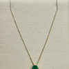 Cadena y dije en oro 18k 750 con esmeralda natural 45 cm