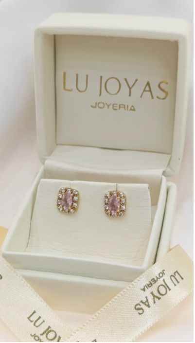 Topos en oro 18k con circones